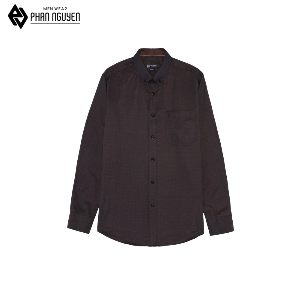 Áo sơ mi nam dài tay cao cấp Phan Nguyễn, thiết kế đơn giản pha dáng slim fit ôm gọn cơ thể, màu sắc nam tính SMD.671