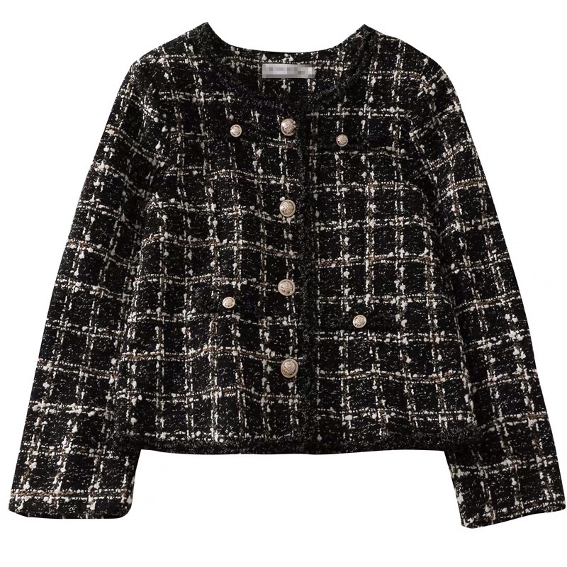 Áo Choàng Dạ Vải Len Móc 2 Màu Sang Chảnh