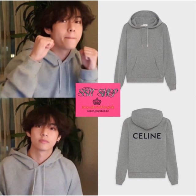 (Tặng ảnh BTS)Hoodie BTS V live CE chất nỉ bông