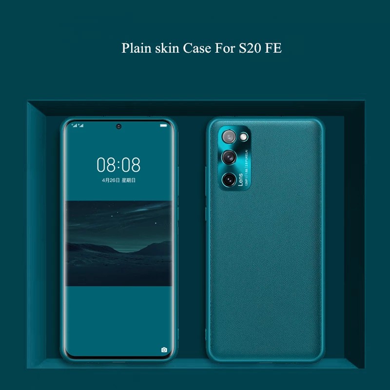 Ốp Điện Thoại Da Trơn Bảo Vệ Camera Kim Loại Cho Samsung Galaxy S22 Ultra S20 S21 FE Note 20 Ultra