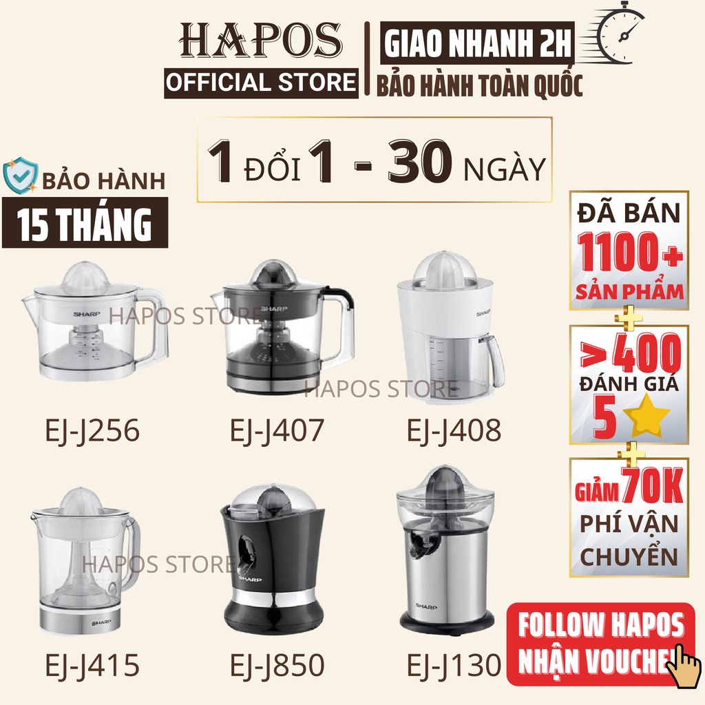 Máy vắt cam Sharp, máy ép cam Lenbenlang tự động đảo chiều bằng điện cho bé và gia đình - HAPOS