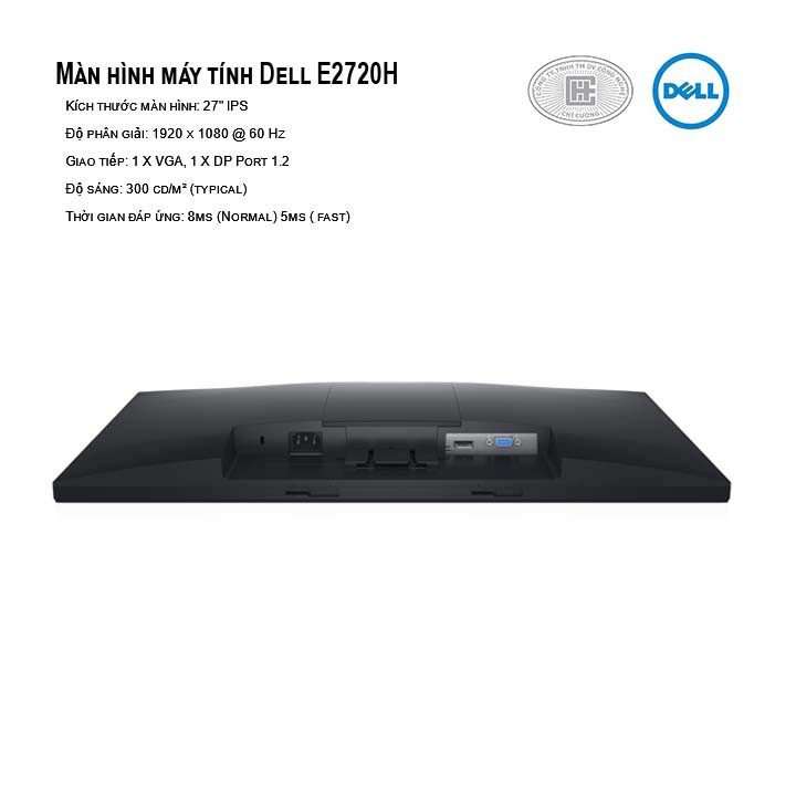 Màn hình Dell E2720H ( 27 inch, IPS, Full HD, 8ms ) - Hàng Chính Hãng