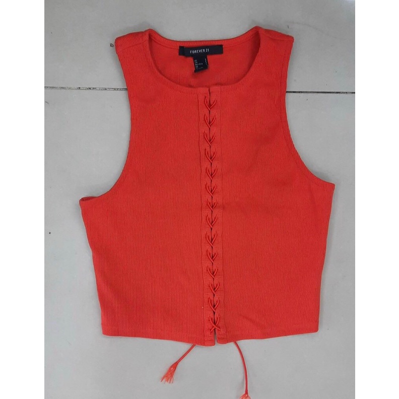 Áo croptop ba lỗ dây đan kiểu