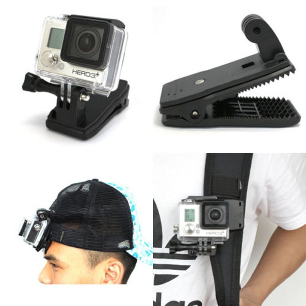 Kẹp balo 360' ROTARY BACKPACK HAT REC-MOUNTS CLIP FAST CLAMP MOUNT FOR GOPRO HERO