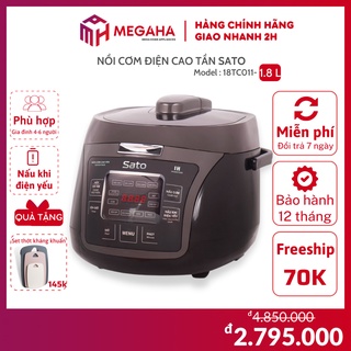 Nồi cơm điện cao tần dung tích 1.8l sato 18ct011 - bảo hành 12 tháng