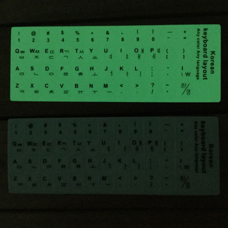 Miếng dán bàn phím tiếng Hàn đủ màu