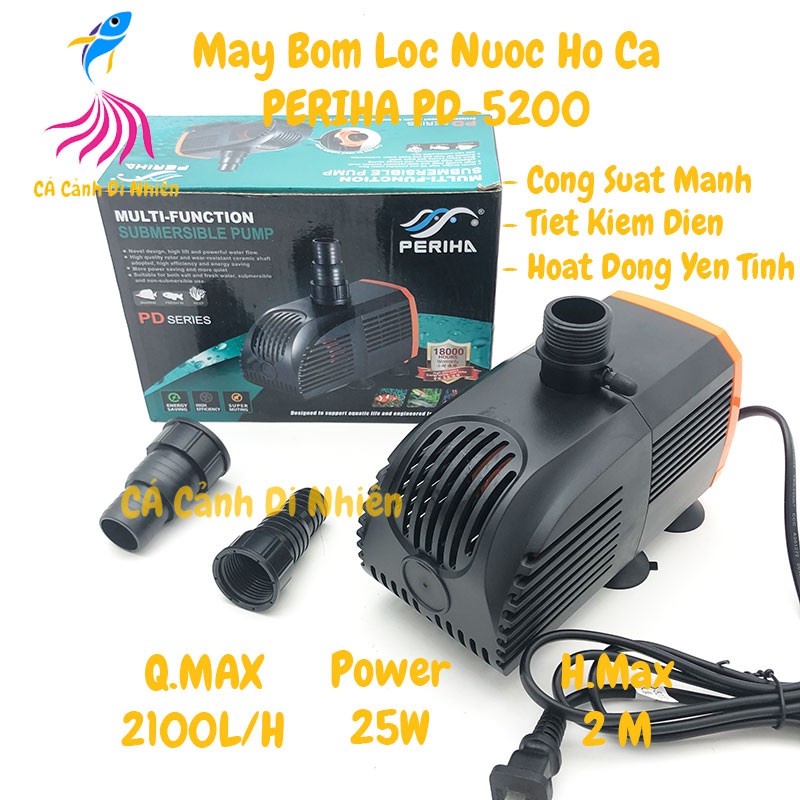Máy bơm nước PERIHA PD-5200 25W lọc nước cho hồ cá cảnh longhoacacanh0112