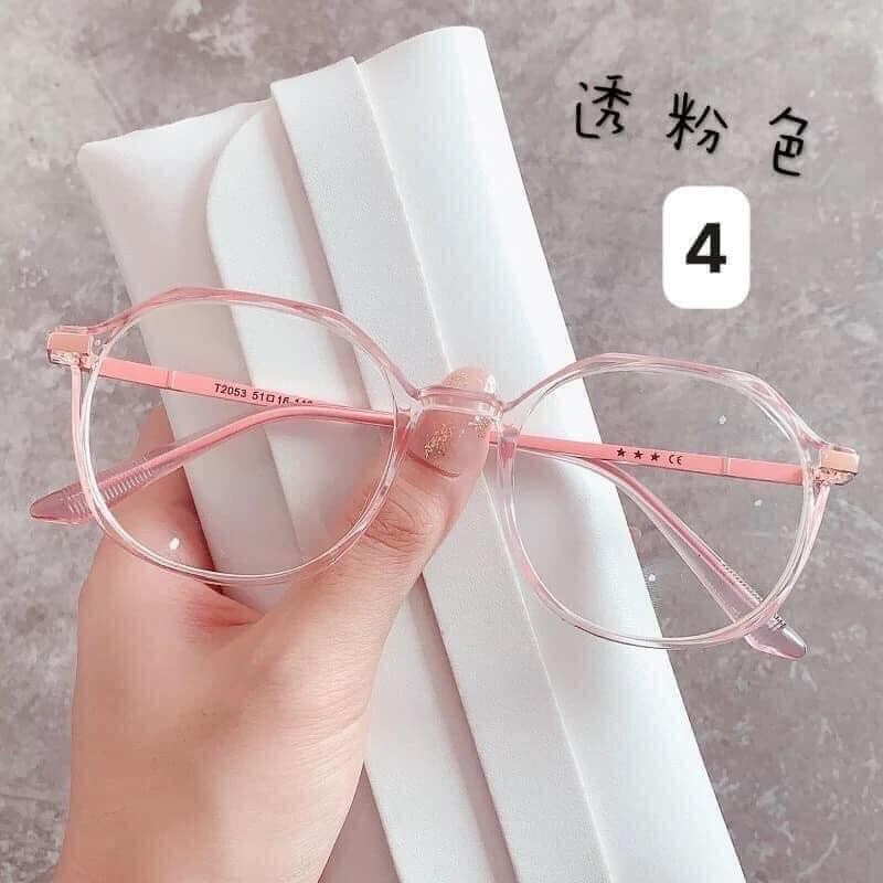 Kính giả cận nam nữ hottrend gọng tròn chống ánh sáng xanh phong cách Ulzzang mắt kính không độ đẹp