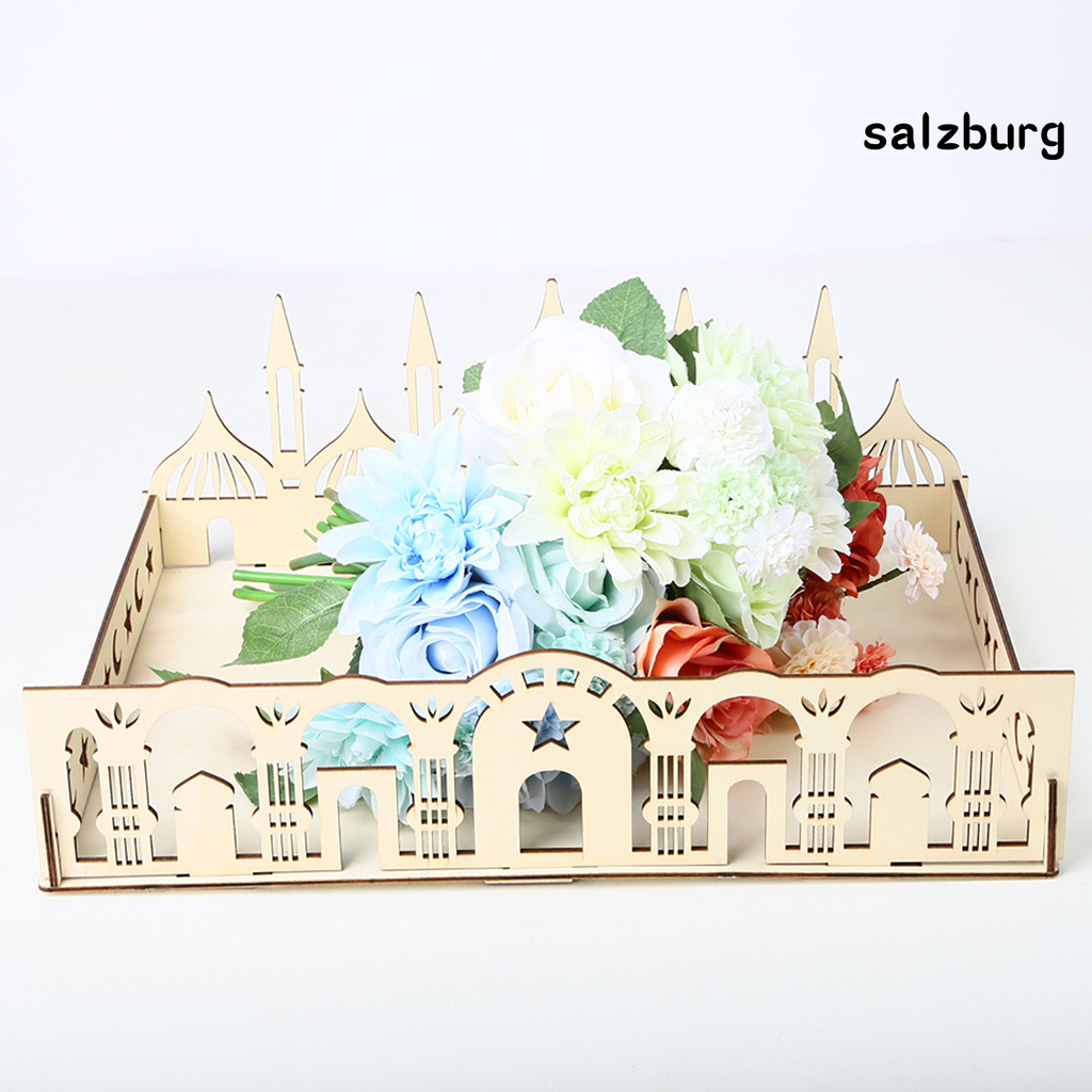 Khay Gỗ Hình Chữ Nhật Thiết Kế Đục Lỗ Trang Trí Nhà Cửa Diy