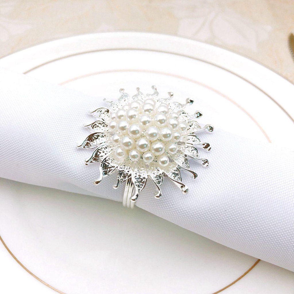 Vòng Kẹp Khăn Ăn Bằng NICKOLAS Dùng Trong Nhà Bếp / Tiệc Cưới|Khóa Hình Hoa Hướng Dương Xinh Xắn