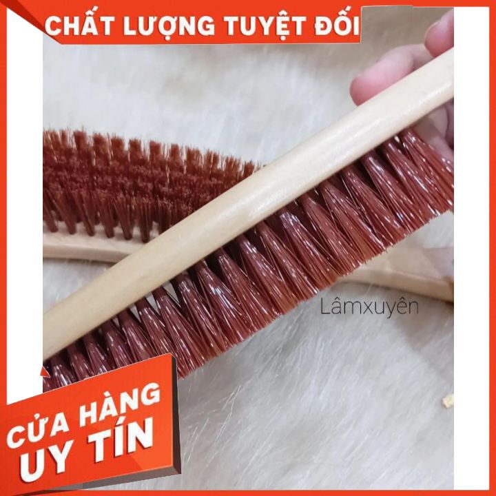 Lược Chải Chổi phủi tóc cong Barber QUEEN sang trọng, đẳng cấp cho salon barber shop nam nữ Cán Gỗ Lông mềm FREESHIP .