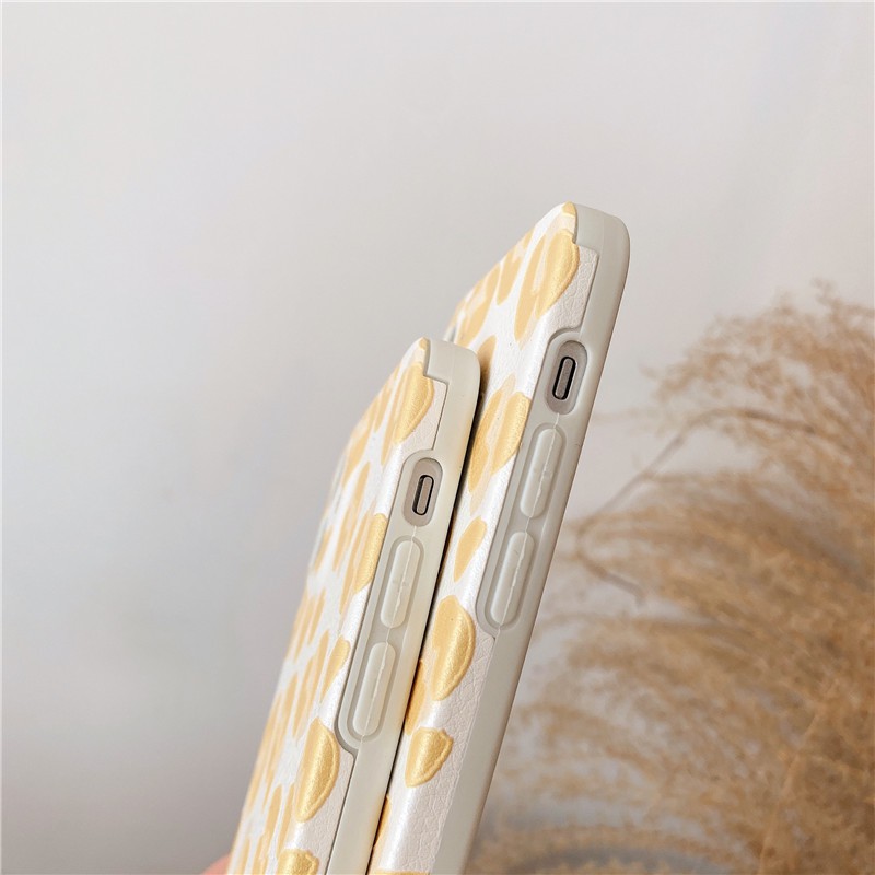 Ốp lưng iPhone iPhone 11 Pro Max / iPhone12 / iPhone X / iPhone 7 Plus / iPhone 8 / iPhone 6 / iPhone 11 Ốp lưng chống rơi vân da báo màu vàng da cừu thẳng cạnh iPhone 11