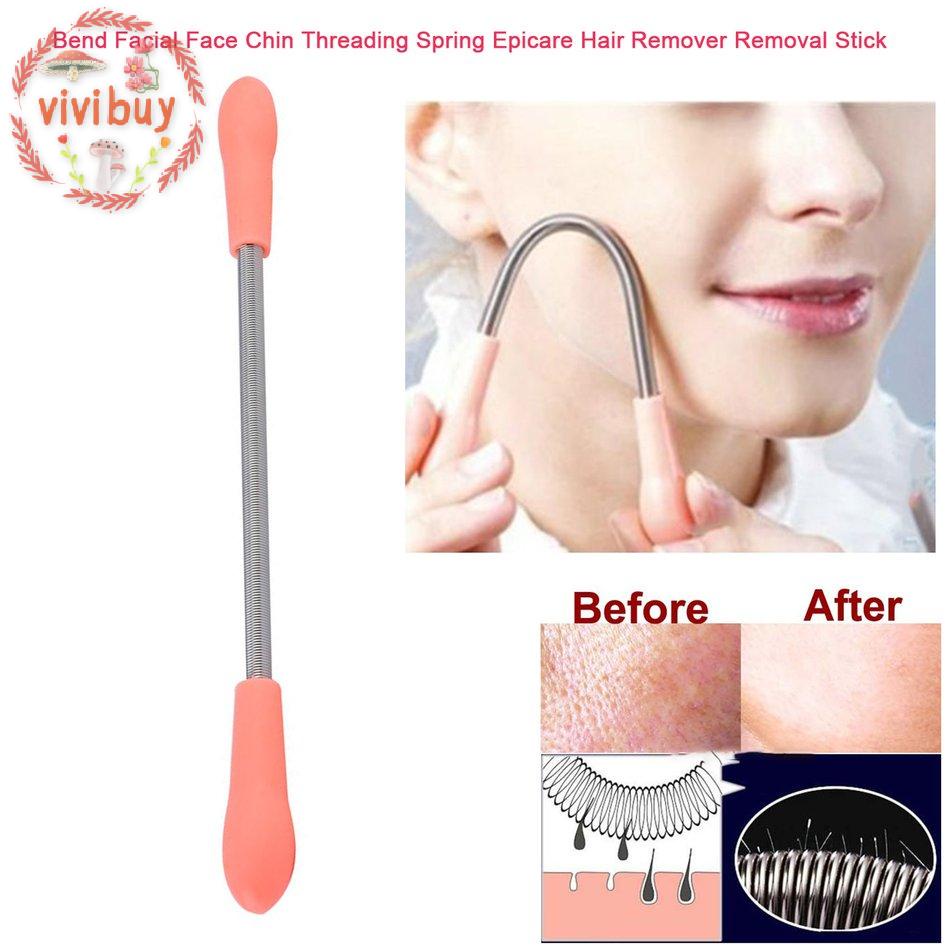 ✿vivi✿Practical Bend Facial Face Chin Threading Spring Hair Remover Removal Stick