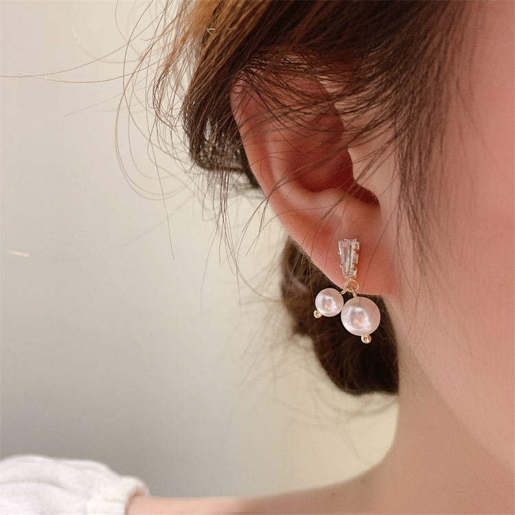 Bông Tai Mạ Bạc 925 Đính Ngọc Trai Cỡ Lớn 2022