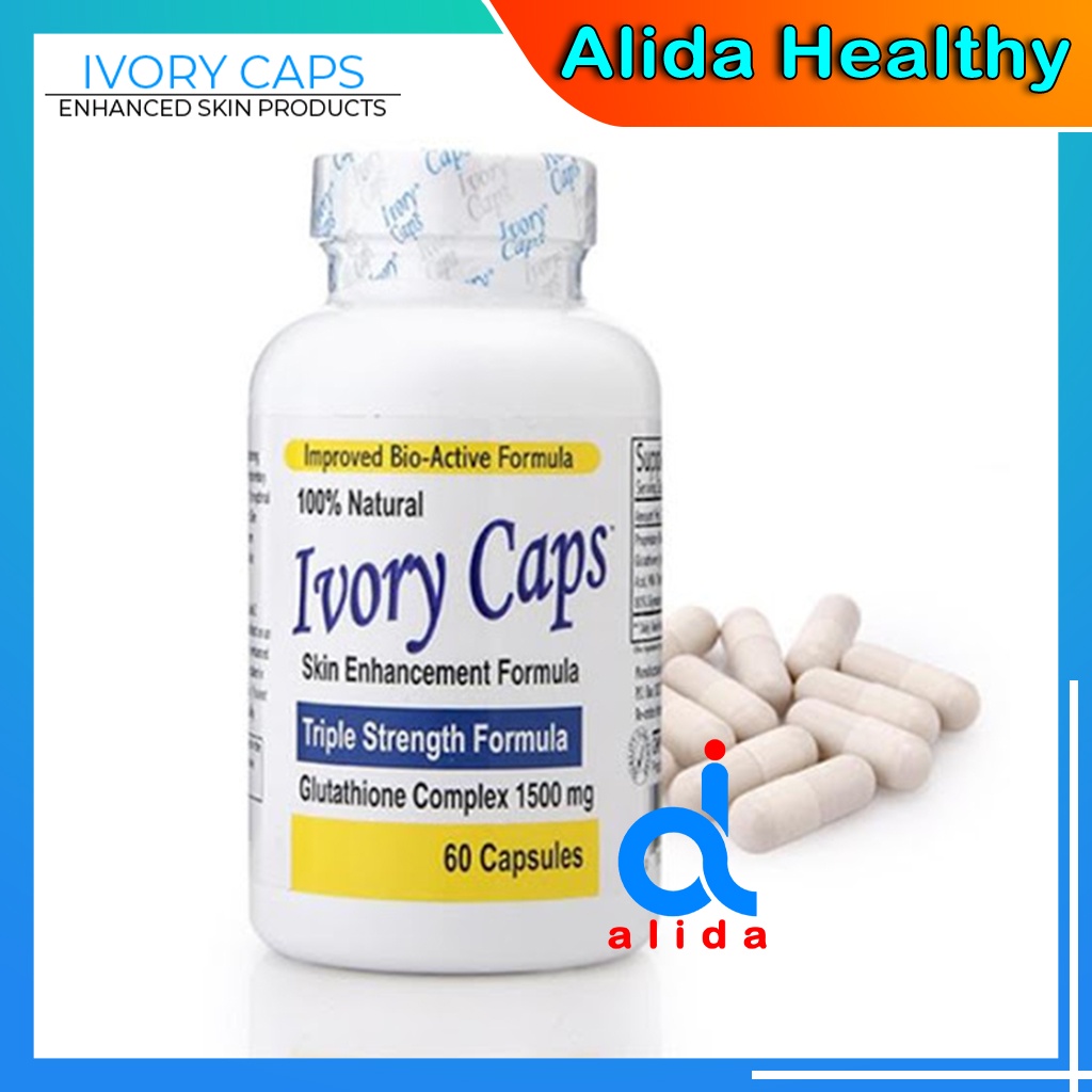 Viên Uống Trắng Da Ivory Caps Triple Strength Formula Glutathione 1500mg 60 viên