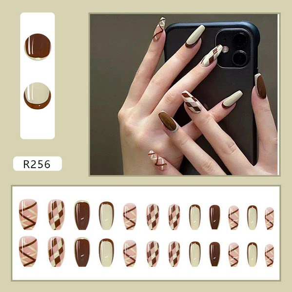 R250-R300 Set 24 Móng Tay Giả Thời Trang Cho Nữ