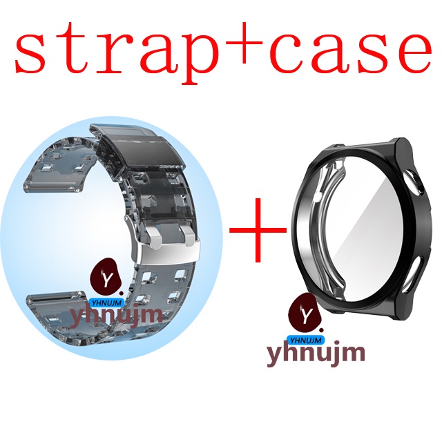 Ốp Bảo Vệ Bằng TPU Silicone 2 Trong 1 Có Dây Đeo Cho huawei watch gt 3 gt3 pro 46mm 43mm gt 3 gt3 46mm 42mm