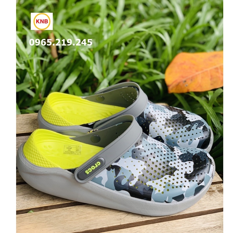 Dép sục cross literide camo nam nữ mẫu mới -FREESHIP + Hàng loại 1- Dép Quai Ngang Nam Nữ bít đầu vẩy sơn lót vàng