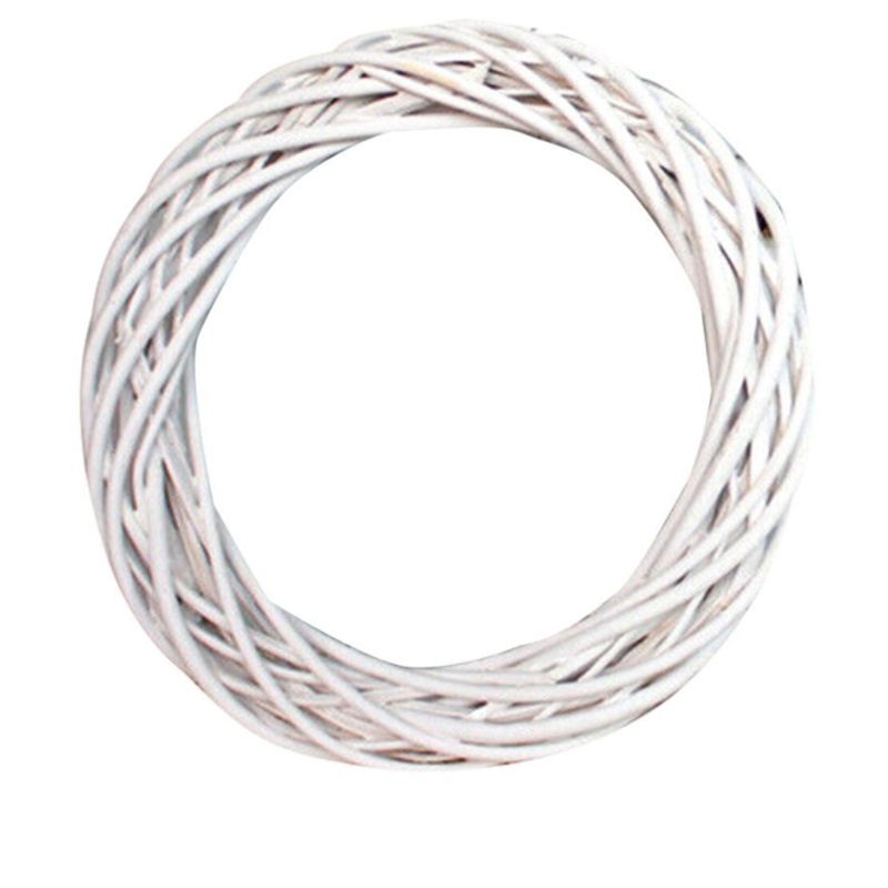 Vòng Hoa Đan Mây Màu Trắng Treo Cửa Sổ Trang Trí Giáng Sinh DIY