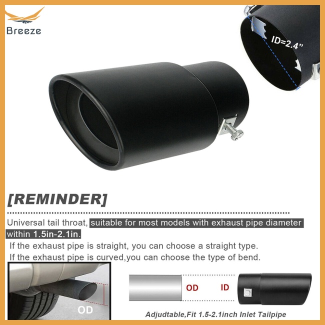 Ống Xả Khí Thải Giảm Thanh Bằng Thép Không Gỉ Nhám Thông Dụng Cho Xe Hơi