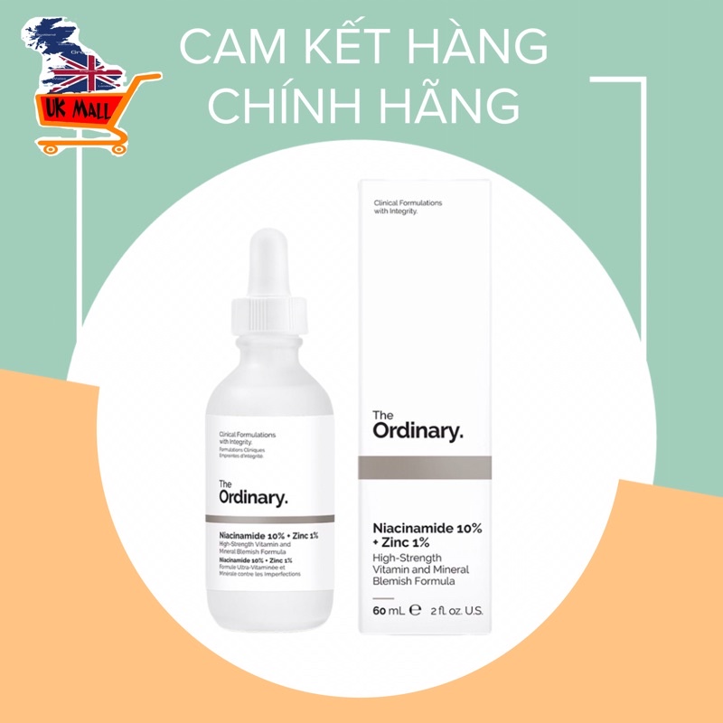 Tinh chất The Ordinary - Niacinamide 10% + Zinc 1% - Serum Dành Cho Da Mụn