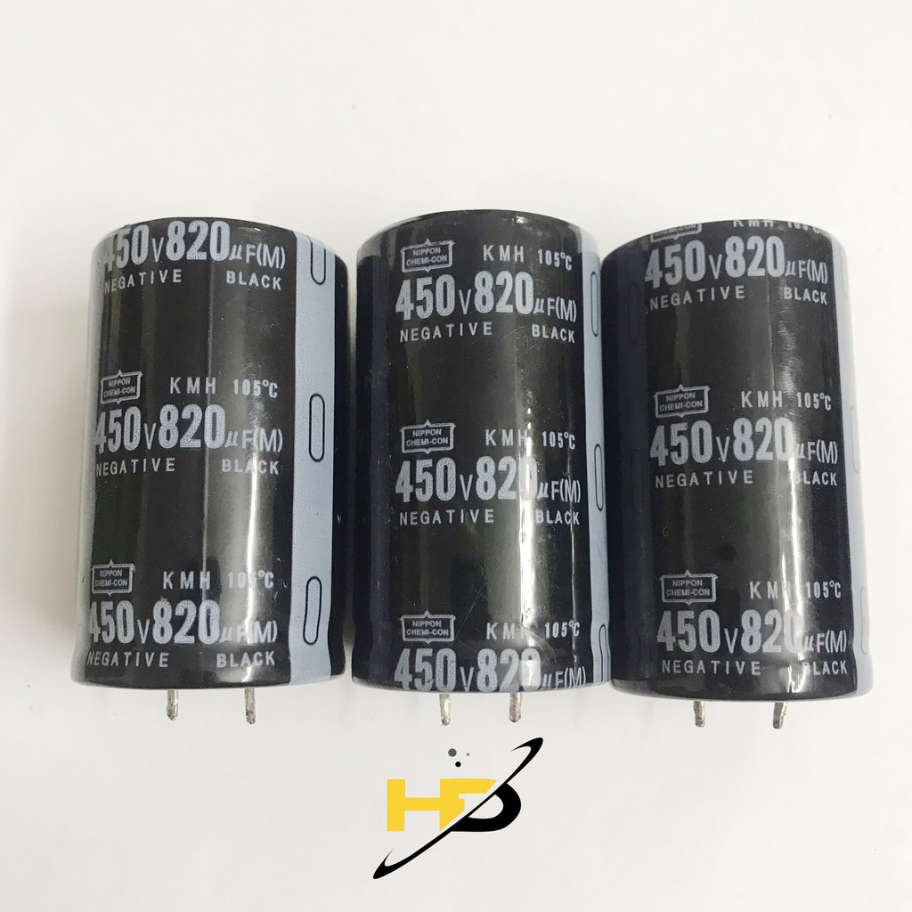 Tụ Hóa Phân Cực 820uF 450V Kích Thước 35x60mm Loại Mới
