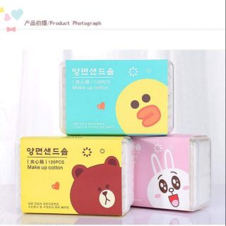 Bông Tẩy trang Gấu Vịt Thỏ của Hàn