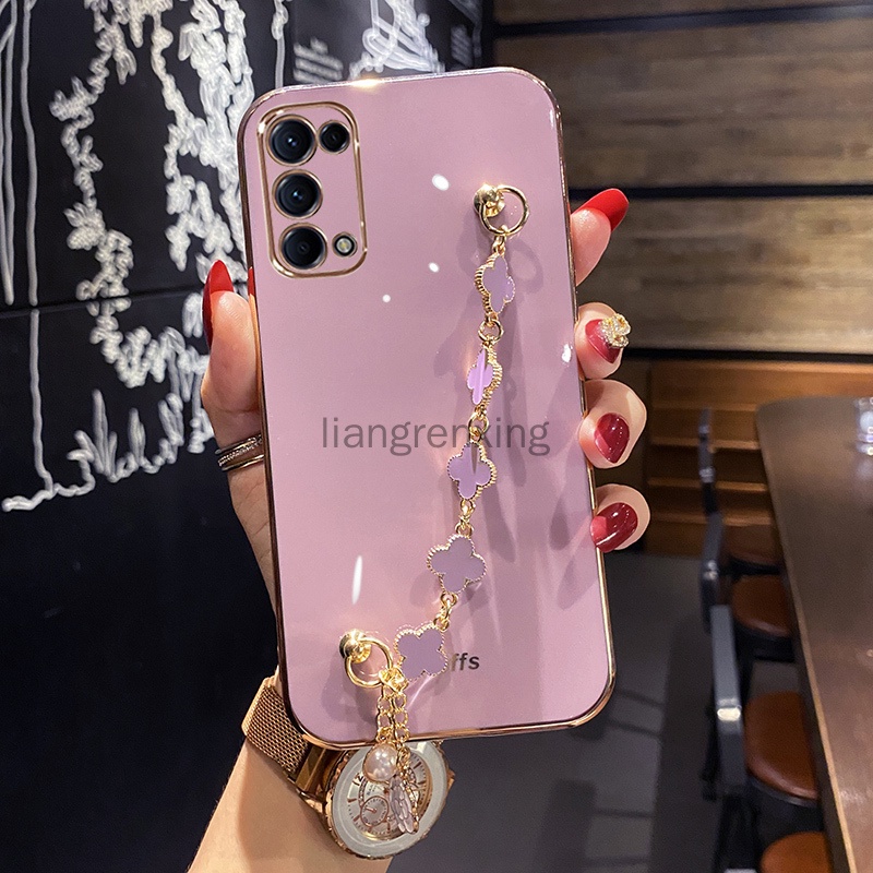 Ốp lưng OPPO RENO 5 PRO OPPO RENO 4 Ốp Điện Thoại Silicon Mềm Chống Sốc Kèm Dây Đeo Cho OPPO RENO 5 PRO OPPO RENO 4