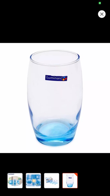 BỘ 6 LY THỦY TINH LUMINARC SALTO ICE BLUE 350ML