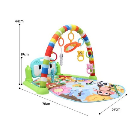 Thảm Nhạc Piano 9BABY Có Đồ Chơi Cho Bé Yêu- Chân xanh lá