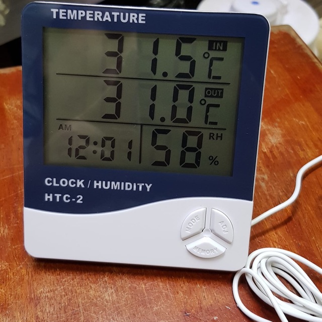 Đồng hồ báo nhiệt độ và độ ẩm HTC-2 chính hãng