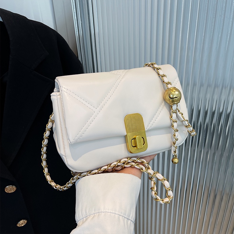 Túi Đeo Vai Hình Vuông Cỡ Nhỏ Họa Tiết Bóng Vàng Phong Cách Hàn Quốc Thời Trang Cho Nữ