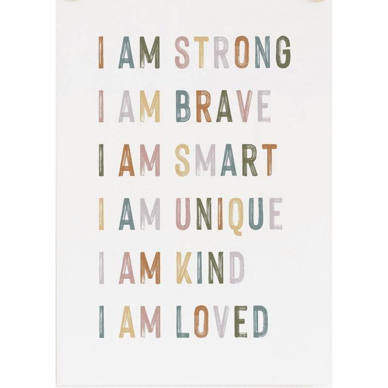 Tranh Vải Bạt Treo Tường In Chữ Và Số Phong Cách Boho Trang Trí Phòng Bé/Nhà Trẻ