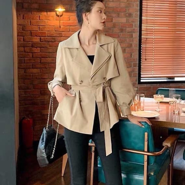 Áo trend coat dáng ngắn ( HÀNG ORDER)