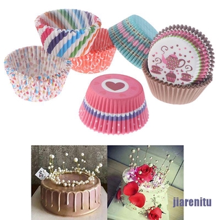 Set 100 cốc giấy làm bánh cupcake dùng một lần kiểu dáng dễ thương