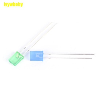 [Ivew] Set 100 Bóng Đèn LED Đi Ốt Hình Chữ Nhật / Vuông / Vàng / Đỏ / Xanh Lá / Xanh Lá