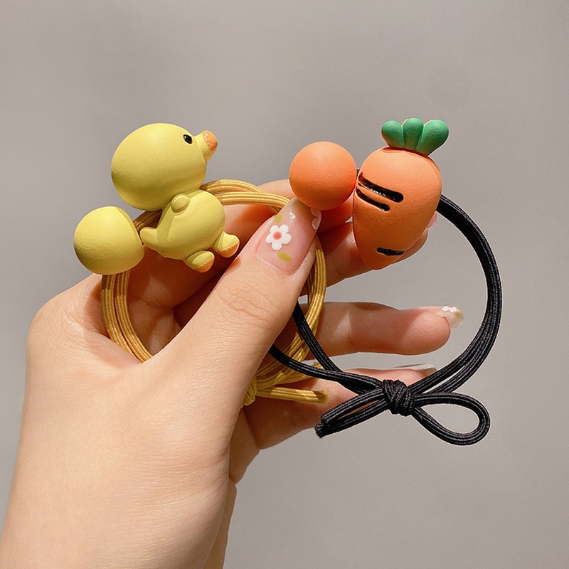 Dây Cột Tóc Hình Cà Rốt Dễ Thương Phong Cách Hàn Quốc