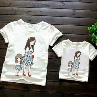 Áo thun cho.mẹ và bé theo size