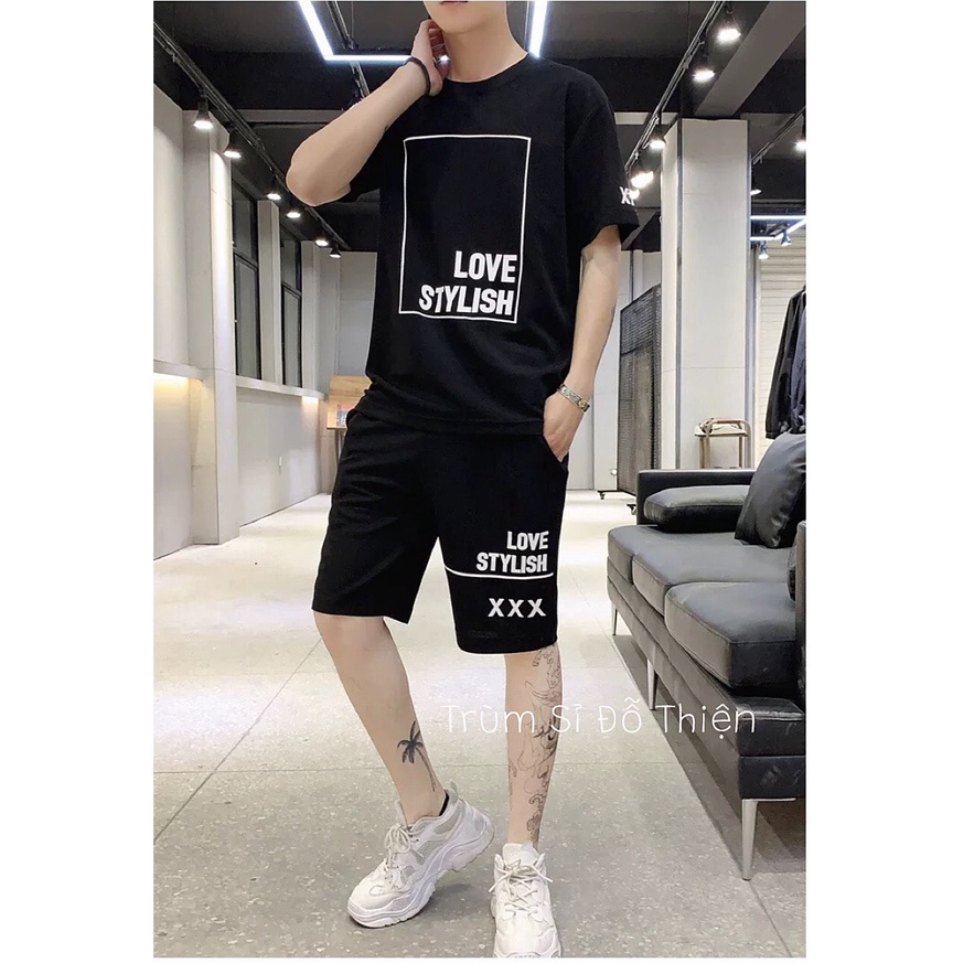 BỘ CỘC TAY NAM  FREESHIP  ĐỒ BỘ NAM LOVE THỜI TRANG ĐỘC LẠ PHONG CÁCH HÀN TRẺ TRUNG CHẤT THUN SIÊU MÁT MẶC NHÀ MÙA HÈ