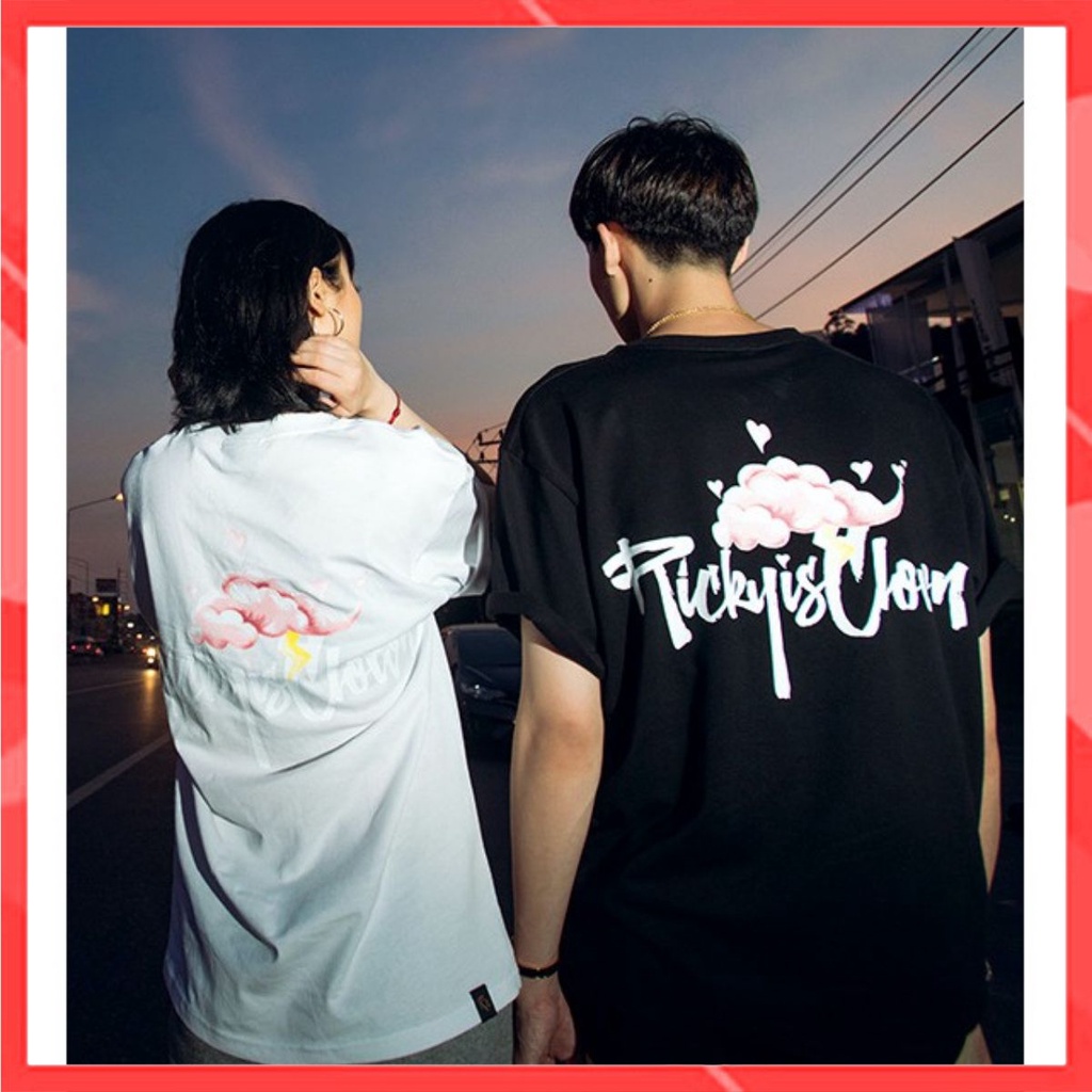 Áo thun phông nam nữ form rộng Familylove - Mẫu áo Unisex  RickyCloud chất Cotton 100% cao cấp