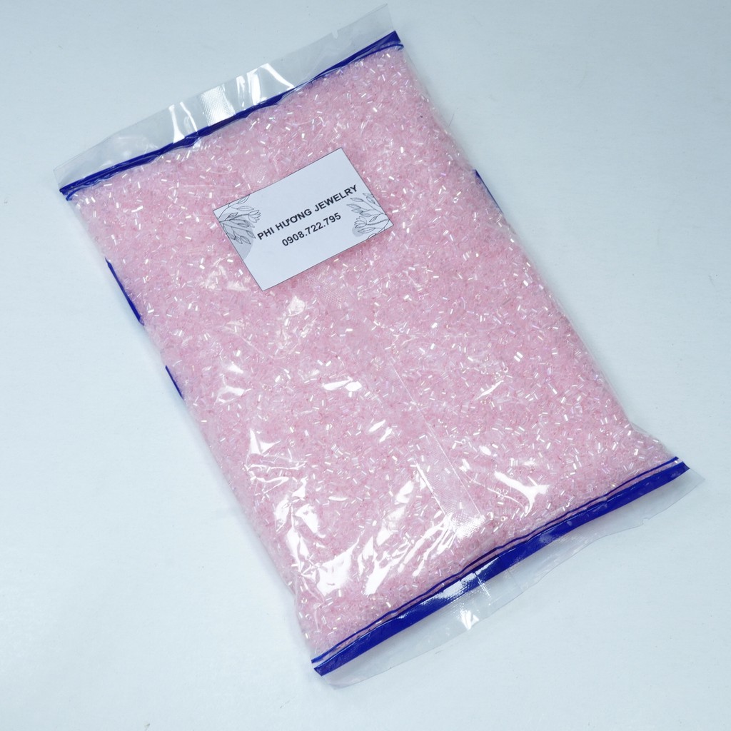 Gói 50gr hạt cườm gãy 2mm, hạt sáng bóng, loại tốt, nguyên liệu đính kết, handmade - link 2