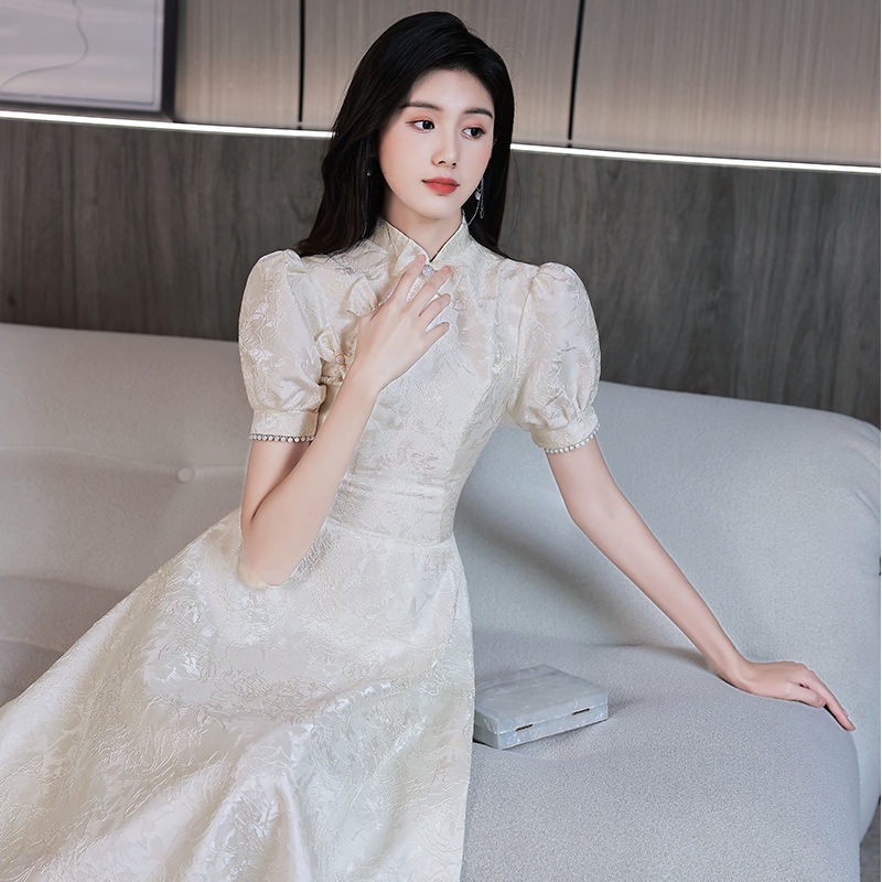 Iv Đầm Sườn Xám Nhỏ Nhắn Phong Cách Pháp Thời Trang Cao Cấp Dành Cho Nữ