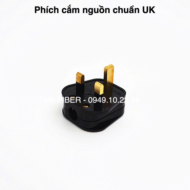 Phích cắm nguồn chuẩn UK - có cầu chì bên trong