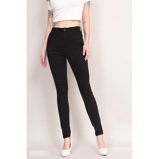 ( Sale Giá Gốc ) Quần Bò Giấy Nữ Cạp Cao- Quần Jean Nữ Chất Dày Dặn Dáng Đơn Giản Basic mềm mịn mát co giãn CC | BigBuy360 - bigbuy360.vn