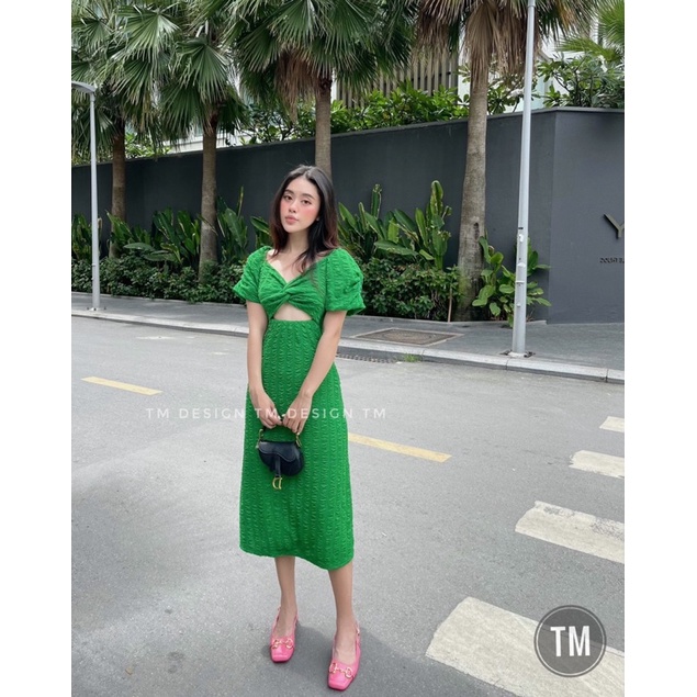 ĐẦM XỐP MIDI XOÈ TAY BỒNG XHYGIMI (Kèm ảnh thật)
