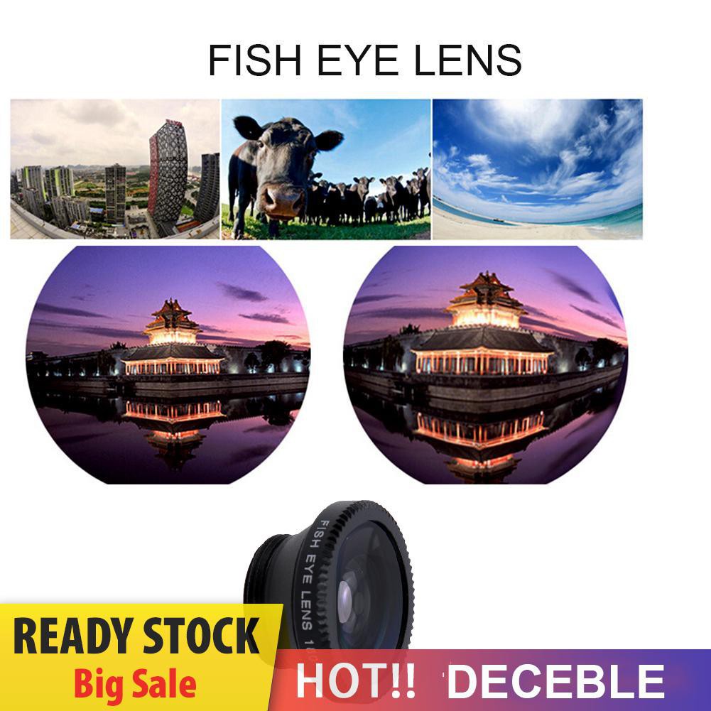 Deceble 3 in 1 Fish Eye+ Wide Angle+ Macro Camera Lens Kit for Phone