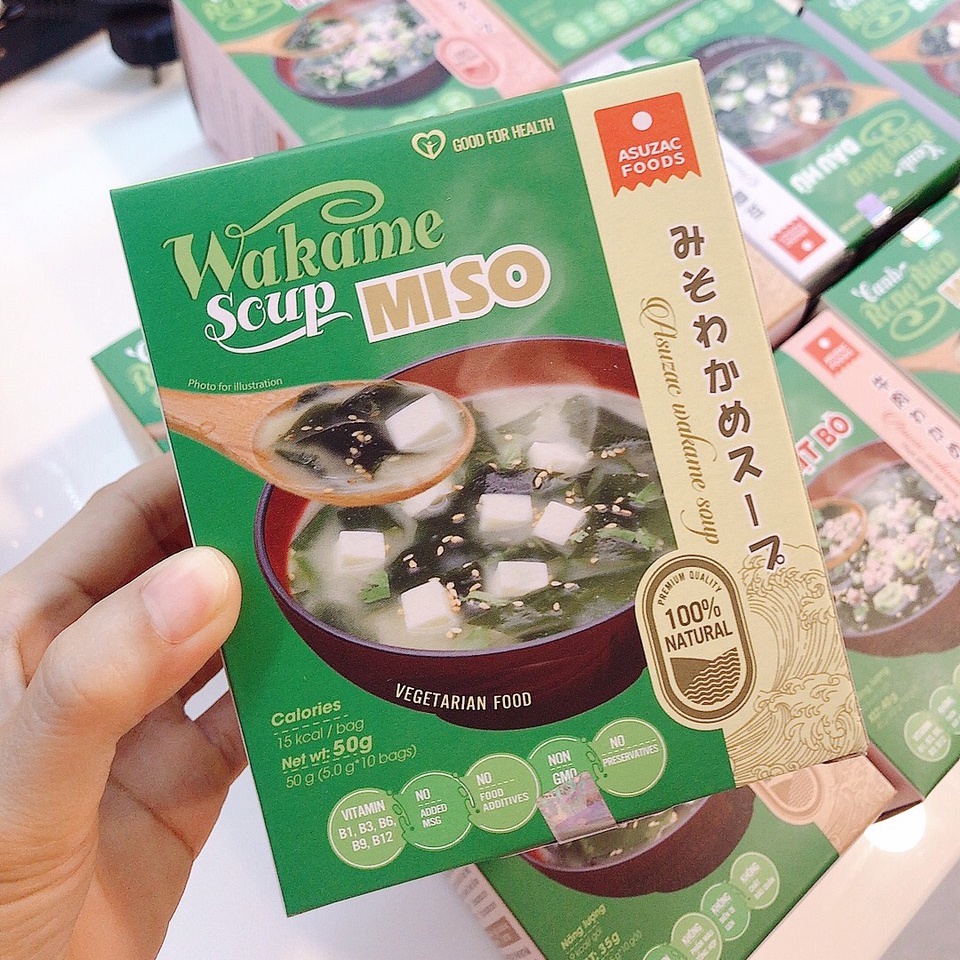 Canh rong biển đậu hủ, tôm, hến, thịt bò, miso Asuzac Foods | BigBuy360 - bigbuy360.vn