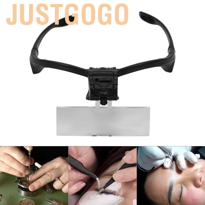 Kính lúp đội đầu có đèn LED đa năng dành cho nối dài lông mi