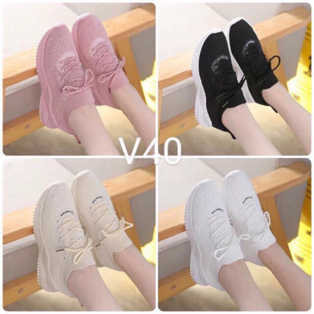 (Giá sốc 4 màu Video) Giày thể thao sneaker nữ cổ chun siêu đẹp