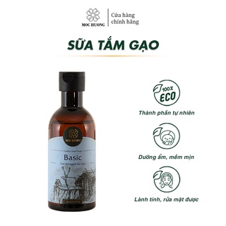 Sữa tắm thiên nhiên gạo MỘC HƯƠNG Castile Liquid Soap Basic không mùi dưỡng ẩm cao dành cho da nhạy cảm 250ml